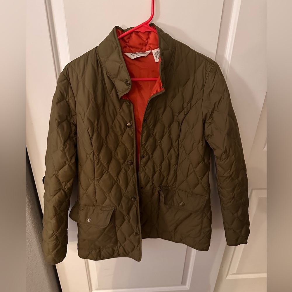Eddie Bauer Premium Goose Down Quilted Jacket Size M